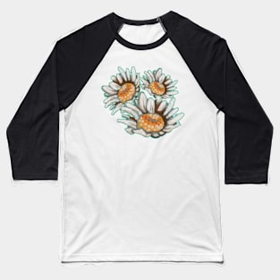 Daisy flower pattern minimal Baseball T-Shirt